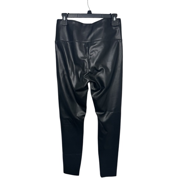Rachel Zoe Edgy Faux Leather Stretch City Leggings Tummy Control Size 4 Black - Picture 3 of 7